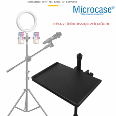 Microcase Tripodlara Monte Universal Sehpa Notebook Mikrofon Kitap vb Malzeme Rafı 200x140mm - AL5291