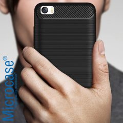 Microcase Xiaomi Mi 5s Brushed Carbon Silikon Kılıf+Tam Kaplar