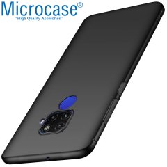 Microcase Huawei Mate 30 Lite Elektrocase Serisi Silikon Kılıf - Siyah + Tam Kaplayan Çerçeveli Cam