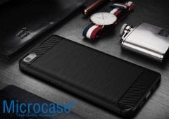 Microcase Xiaomi Mi 5 Brushed Carbon Silikon TPU Kılıf+Tam Kaplar