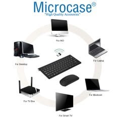 Microcase Tablet ve Bilgisayarlar için 2.4G Wireless Kablosuz Klavye ve Optik Fare Seti AL3946