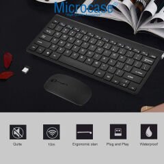 Microcase Tablet ve Bilgisayarlar için 2.4G Wireless Kablosuz Klavye ve Optik Fare Seti AL3946