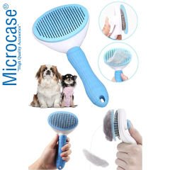 Microcase Kedi Köpek Tarağı Otomatik Temizleme Tuşlu Tüy Toplayıcı Fırça - AL3664
