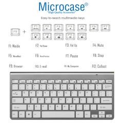 Microcase Tablet ve Bilgisayarlar için 2.4G Wireless Kablosuz Klavye ve Optik Fare Seti AL3946 Gümüş