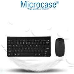 Microcase Tablet ve Bilgisayarlar için 2.4G Wireless Kablosuz Klavye ve Optik Fare Seti AL3946 Gümüş