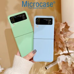 Microcase Samsung Galaxy Flip4 için Mat Yüzey Sert Plastik Kılıf - AL8848
