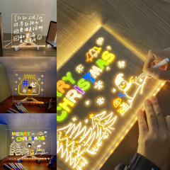Microcase 30x20 Led Işıklı Yazı Çizim Tahtası Ayarlanabilir Stant Ve 7 li Keçeli Kalem - AL5160