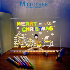 Microcase 30x20 Led Işıklı Yazı Çizim Tahtası Ayarlanabilir Stant Ve 7 li Keçeli Kalem - AL5160