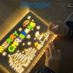 Microcase 30x20 Led Işıklı Yazı Çizim Tahtası Ayarlanabilir Stant Ve 7 li Keçeli Kalem - AL5160