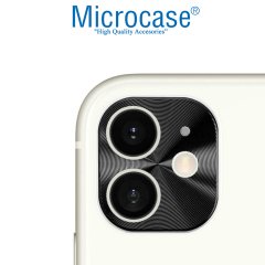 Microcase iPhone 11 Kamera Lens Koruma Halkası - Kapalı Tasarım Siyah