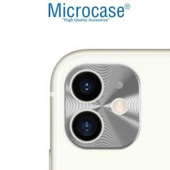 Microcase iPhone 11 Kamera Lens Koruma Halkası - Kapalı Tasarım Gümüş