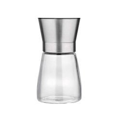 Microcase Kabalık Ayarlamalı Cam Hazneli Metal Kapaklı Küçük Tuz Karabiber Baharat Öğütücü AL4498