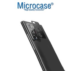 Microcase Samsung Note 20 Ultra Kamera Lens Koruma Halkası - Kapalı Tasarım Siyah