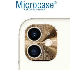 Microcase iPhone 11 Kamera Lens Koruma Halkası - Kapalı Tasarım Gold