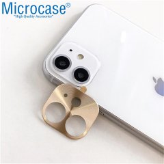 Microcase iPhone 11 Kamera Lens Koruma Halkası - Kapalı Tasarım Gold