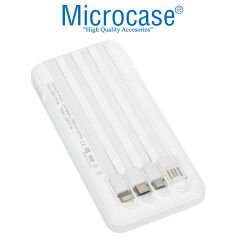 Microcase OneZero Serisi Y131 20000 Mah 4 Kablolu Led Ekranlı Powerbank Beyaz AL3956