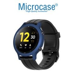 Microcase Oppo Realme Watch S Önü Açık Tasarım Rubber Kılıf - Gece Mavisi