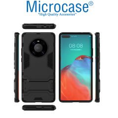 Microcase Huawei Mate 40 Pro Alfa Armor Standlı Perfect Koruma Kılıf Siyah
