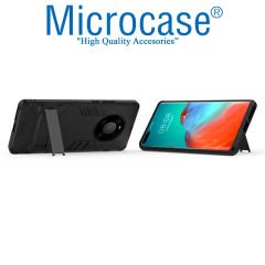 Microcase Huawei Mate 40 Pro Alfa Armor Standlı Perfect Koruma Kılıf Siyah
