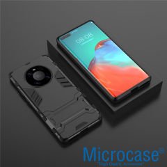 Microcase Huawei Mate 40 Pro Alfa Armor Standlı Perfect Koruma Kılıf Siyah