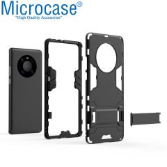 Microcase Huawei Mate 40 Pro Alfa Armor Standlı Perfect Koruma Kılıf Siyah