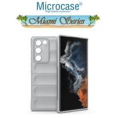 Microcase Samsung Galaxy Note 20 Miami Serisi Darbeye Dayanıklı Silikon Kılıf - Açık Gri