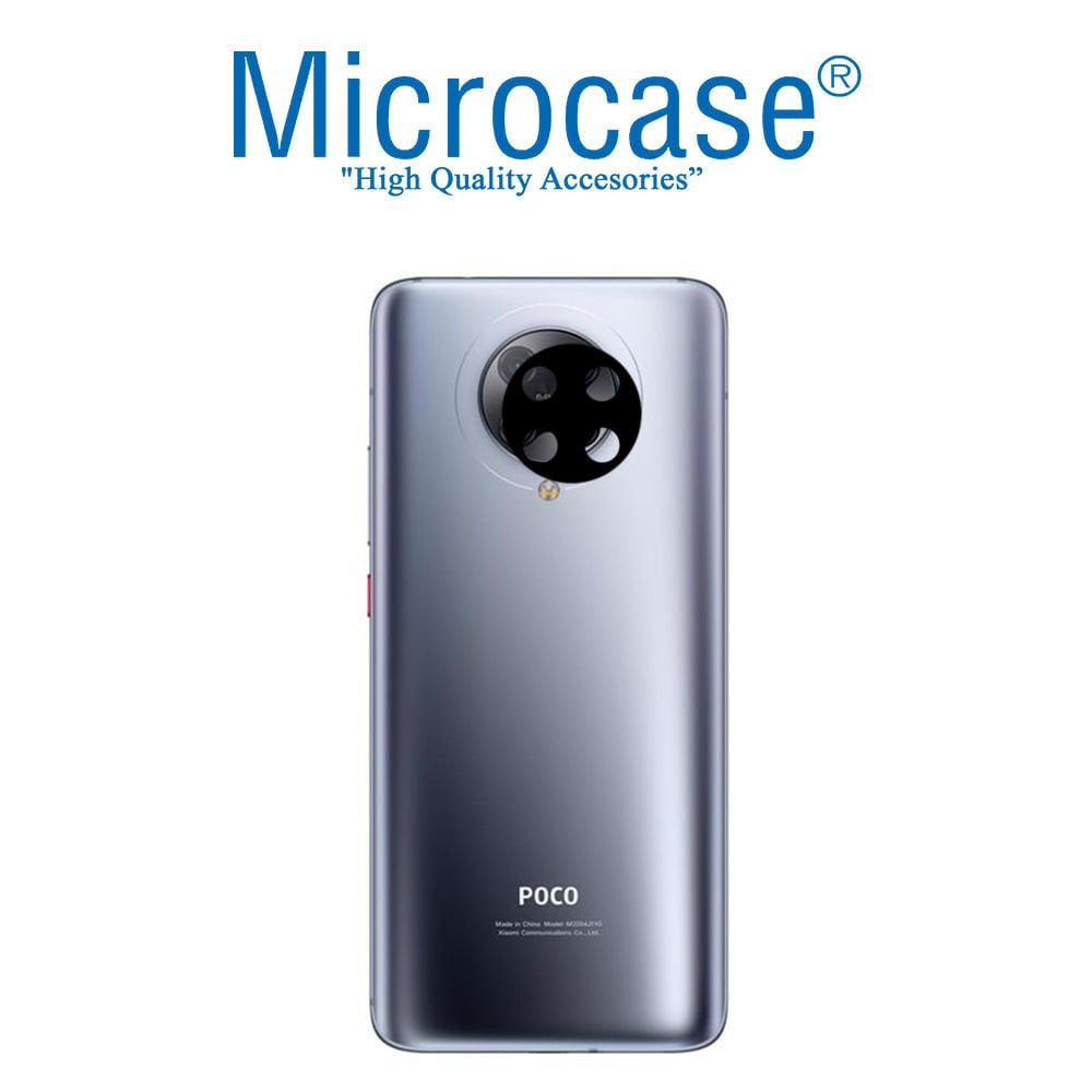Microcase Xiaomi Poco F2 Pro - K30 Pro Kamera Lens Koruma Halkası - Kapalı Tasarım Siyah