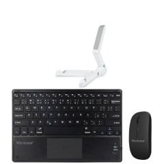 Microcase Samsung Galaxy Tab S6 Lite P610 Bluetooth Klavye ve Mouse(TR Sticker)+Tablet Standı AL2765