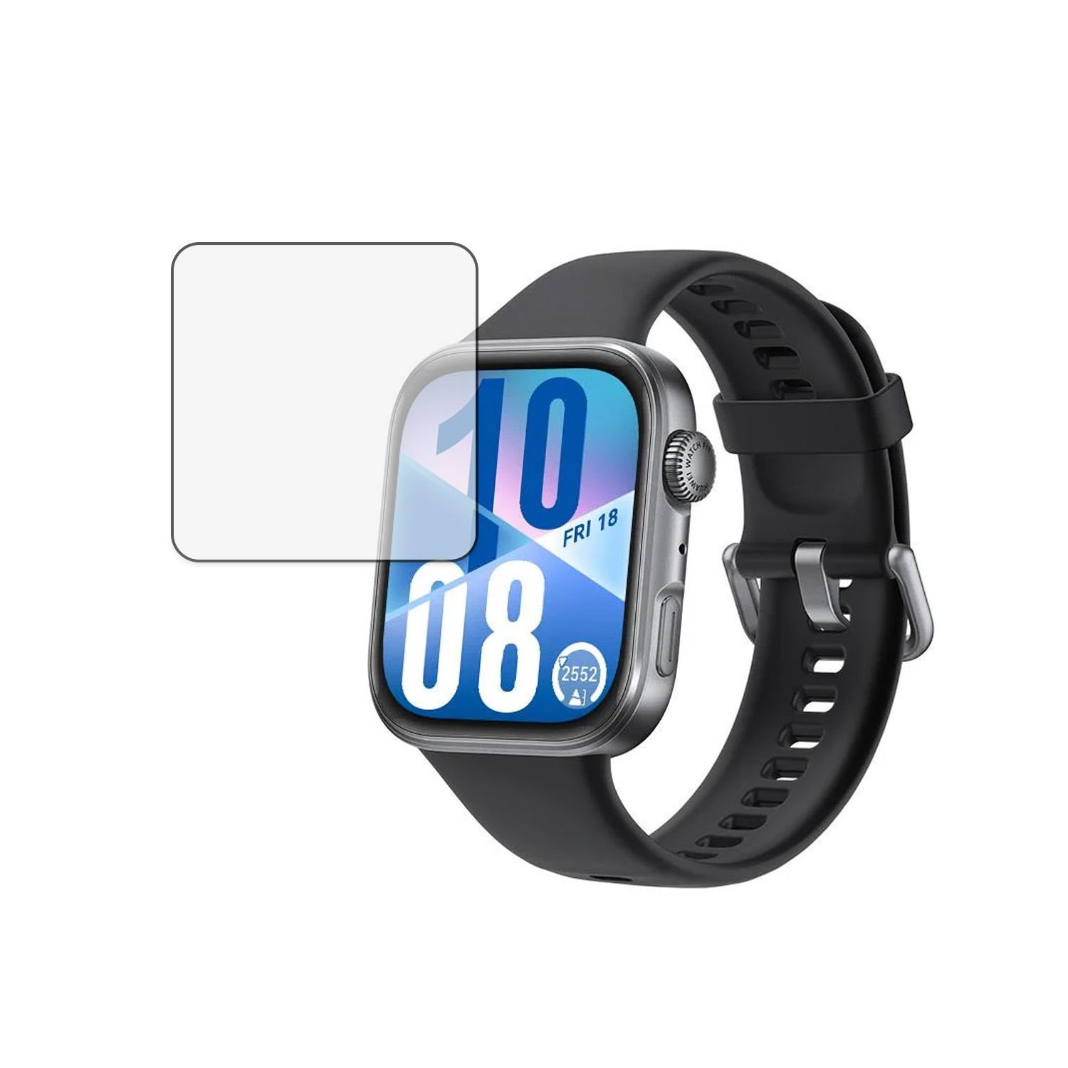 Microcase Huawei Watch Fit 4 için Tam Kaplayan Kavisli Ekran Koruyucu 3D Pet Film - Siyah AL3385