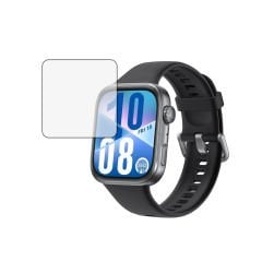 Microcase Huawei Watch Fit 4 için Tam Kaplayan Kavisli Ekran Koruyucu 3D Pet Film - Siyah AL3385