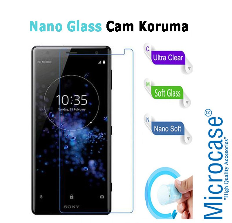 Sony Xperia XZ2 Nano Glass Cam Ekran Koruma Filmi