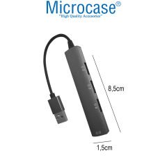 Microcase USB 2.0 4 Port Çoklayıcı HUB Alüminyum Slim Kasa - AL3788