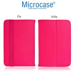 Microcase iPad Mini 5 2019 Delüx Serisi Universal Standlı Deri Kılıf - Pembe