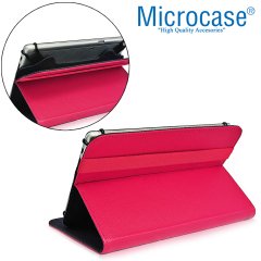 Microcase iPad Mini 5 2019 Delüx Serisi Universal Standlı Deri Kılıf - Pembe
