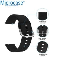 Microcase Samsung Galaxy Gear S4 46 mm için Silikon Kordon Kayış - KY9