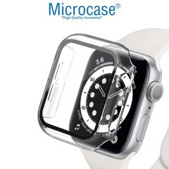 Microcase Apple Watch 8 41mm Ekran Korumalı Sert Rubber Kılıf - AL3173