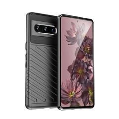 Microcase Google Pixel 8 Pro Thunder Serisi Darbeye Dayanıklı Silikon Kılıf - Siyah AL3421