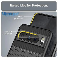 Microcase Google Pixel 8 Pro Thunder Serisi Darbeye Dayanıklı Silikon Kılıf - Siyah AL3421