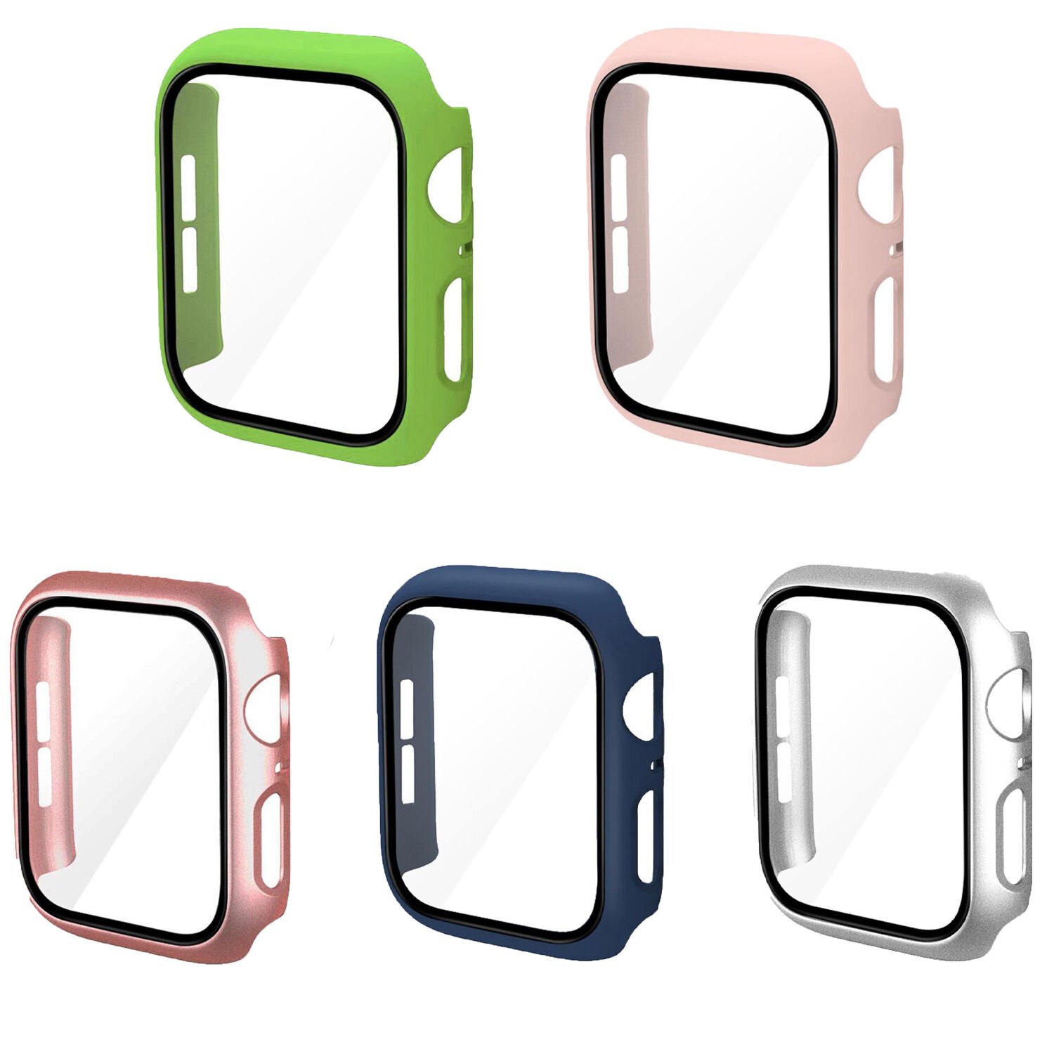 Microcase Apple Watch 8 41mm Ekran Korumalı Sert Rubber Kılıf - AL3173