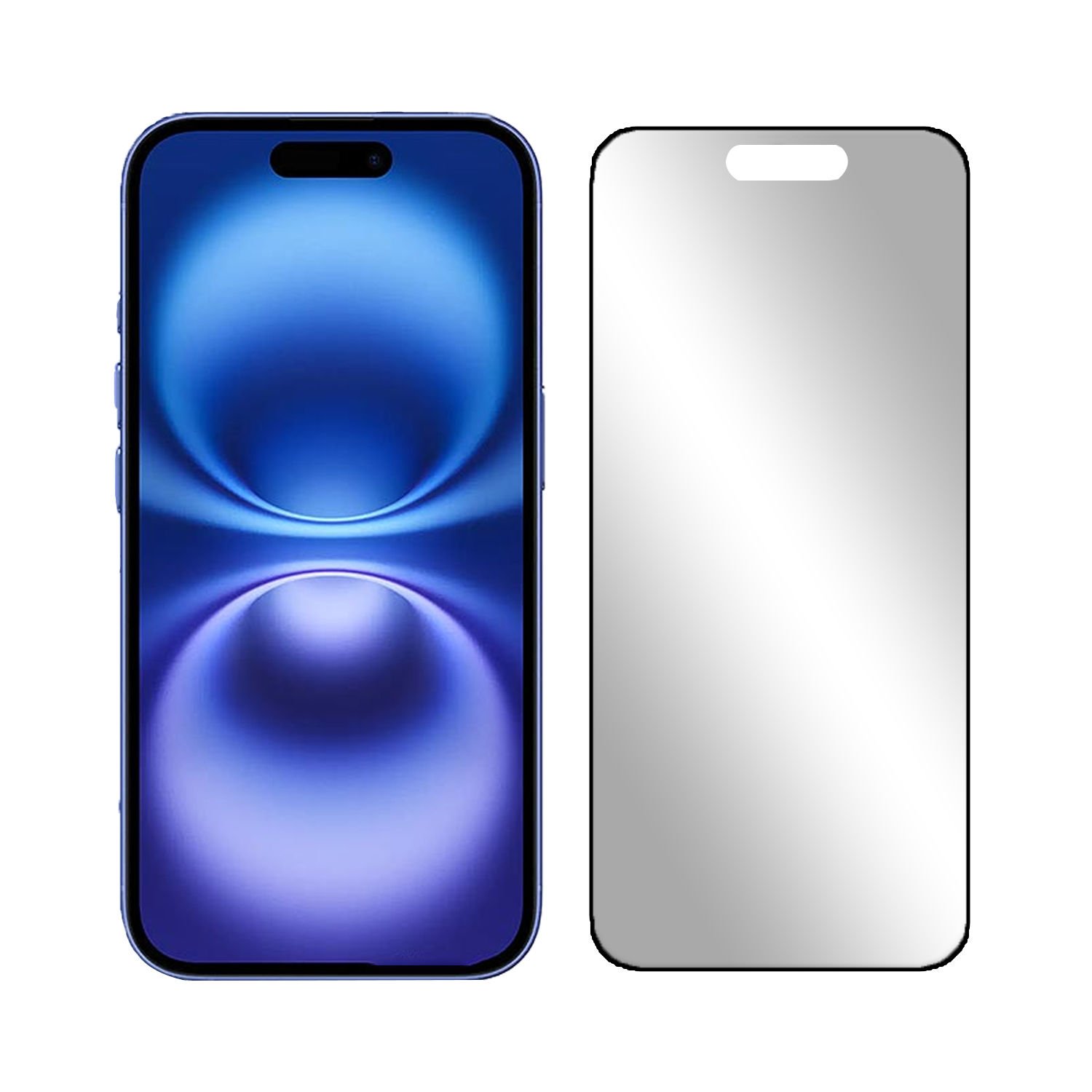 Microcase Iphone 16 Tam Kaplayan Çerçeveli Tempered Ekran Koruyucu -AL3276