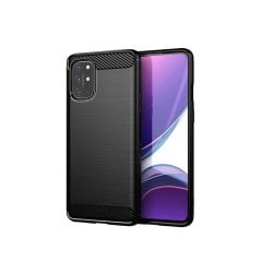 Microcase OnePlus 8T Brushed Carbon Fiber Silikon Kılıf - Siyah