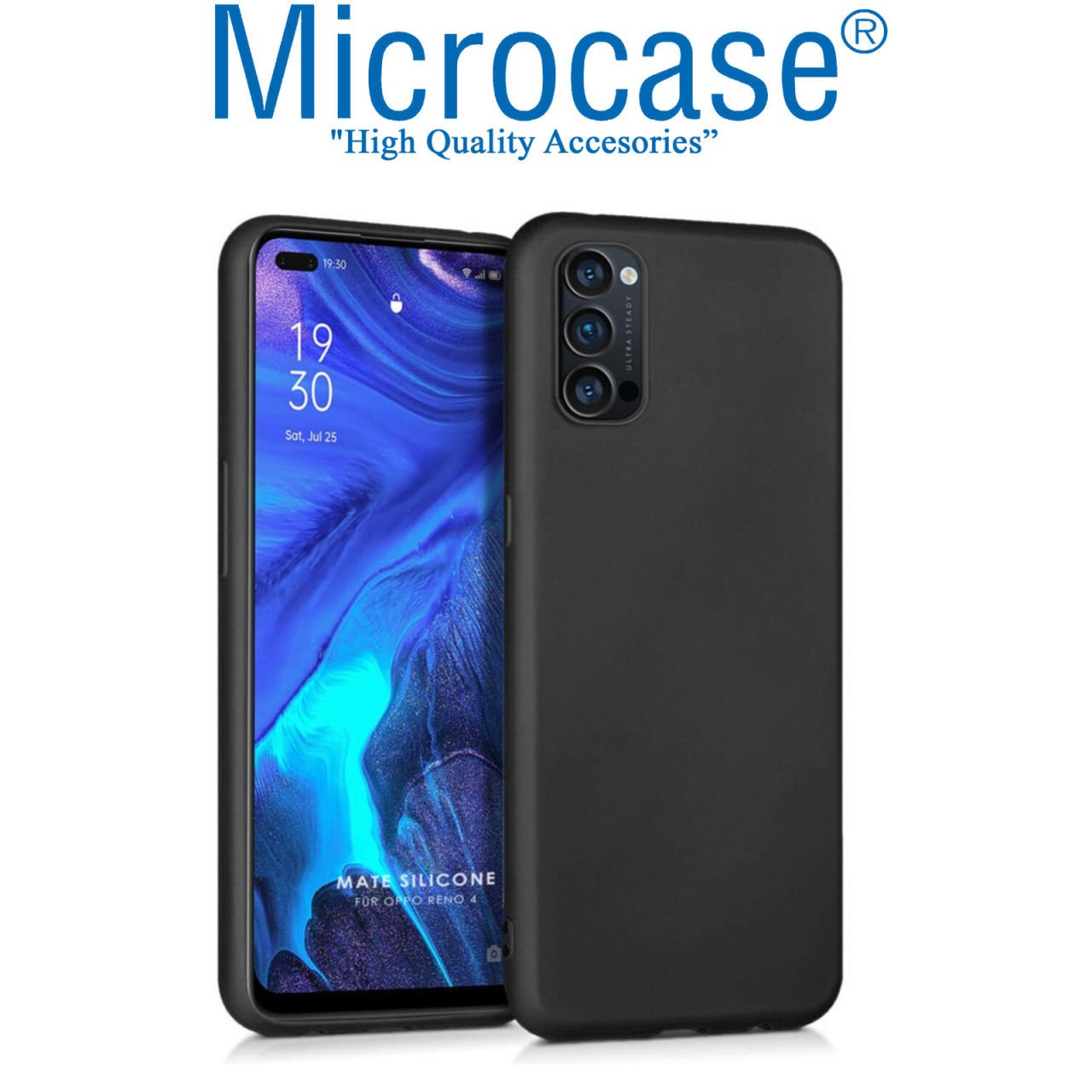 Microcase Oppo Reno 4 Matte Tpu Kılıf - Siyah