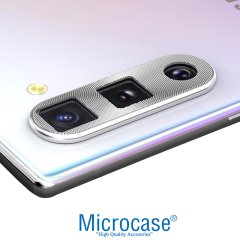 Microcase Samsung Galaxy Note 10 Kamera Lens Koruma Halkası - Kapalı Tasarım Gümüş