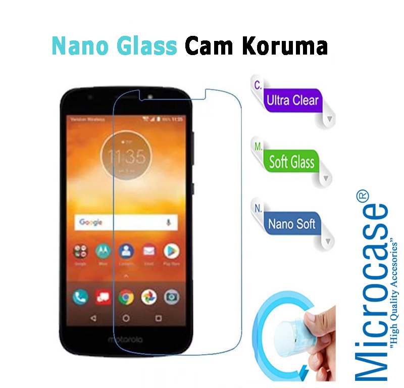 Motorola Moto E5 Nano Glass Cam Ekran Koruma Filmi