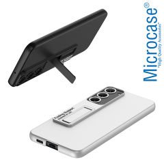 Microcase Samsung Galaxy S23 ile uyumlu Standlı Sert Plastik Mat Kılıf - AL3566