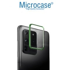 Microcase Samsung Galaxy Note 20 Kamera Lens Koruma Halkası - Açık Tasarım Yeşil