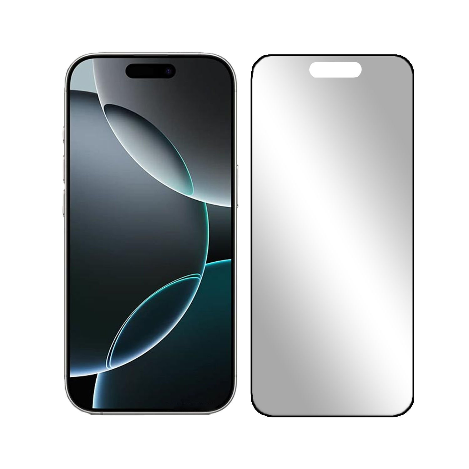 Microcase Iphone 16 Pro Tam Kaplayan Çerçeveli Tempered Ekran Koruyucu -AL3276