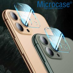 Microcase iPhone 11 Pro Max 3D Kamera Koruyucu Tempered Glass Şeffaf