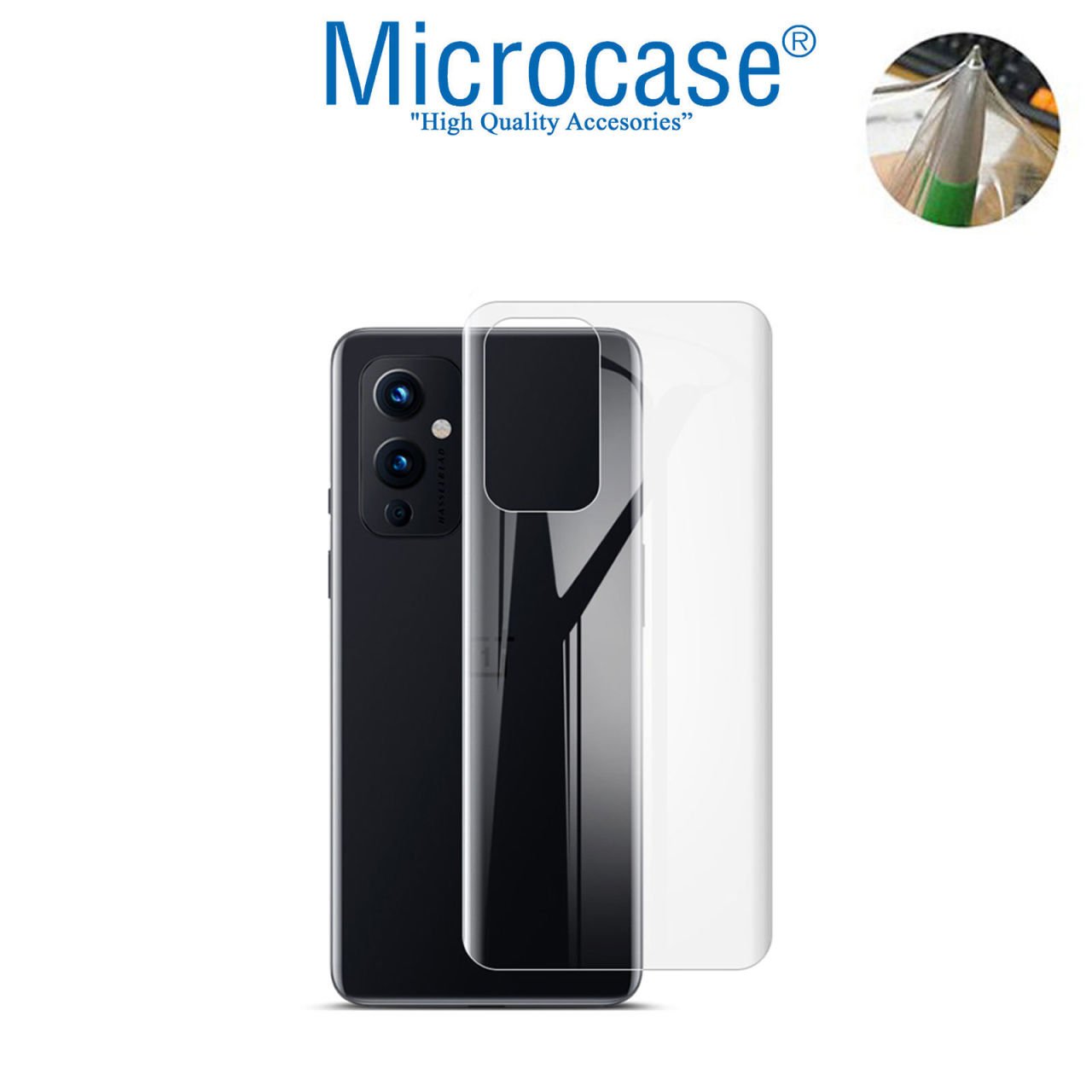 Microcase OnePlus 9 Full Arka Kaplama TPU Soft Koruma Filmi