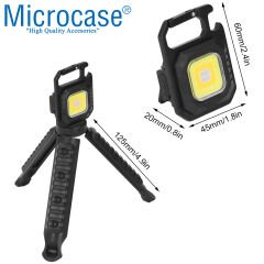 Microcase Tripodlu COB Led Mıknatıslı Şişe Açacağı Portatif Mutfak Ev Garaj Kamp Outdoor Led Lamba - AL3806